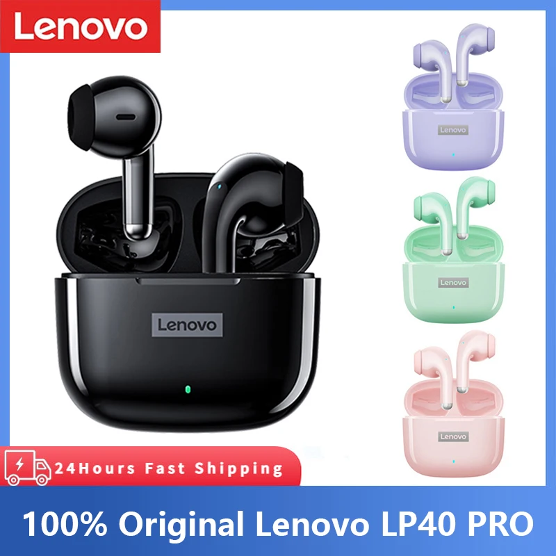 Original Lenovo LP40 Pro Headphones TWS Wireless Bluetooth Earphones Touch Control Sport Headset Stereo Earbuds For Android Ios