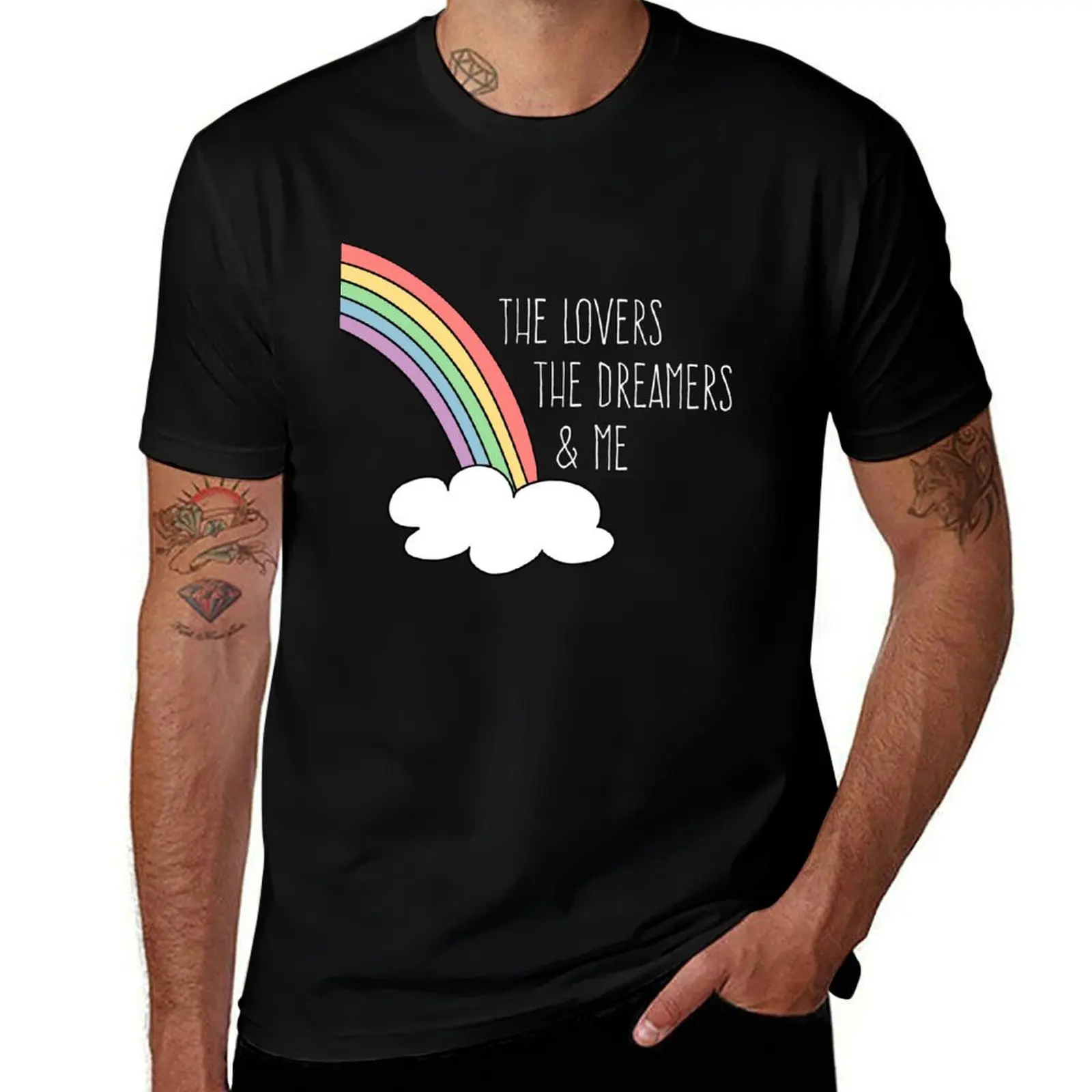 

Rainbow Connection (white text) T-Shirt t shirt for man 100 percent cotton funny t shirts man T-Shirt