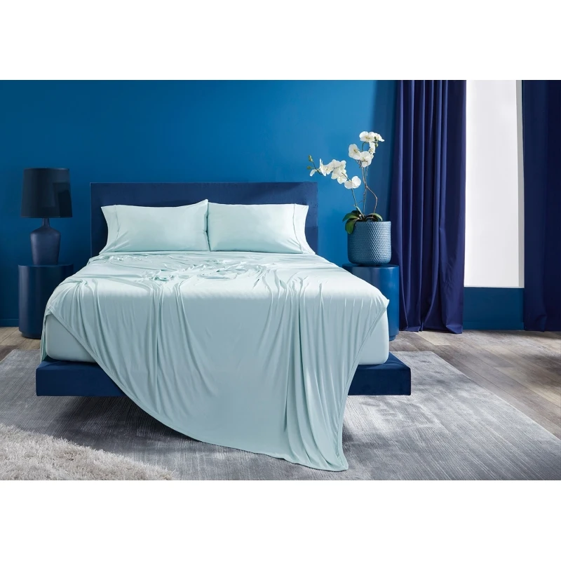 BedGear Vertex 시트 세트, 미스티 블루, 킹 / 캘리포니아 킹