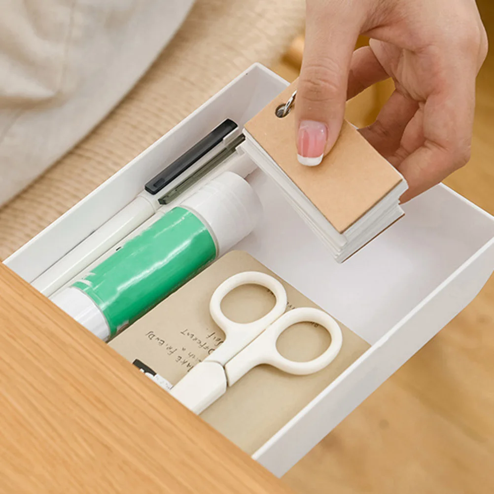 2Pcs Large Pencil Box Creative ABS Material Adhesive Drawer Storage for Stationery Keys Jewelry Desktop Organizer Under Table