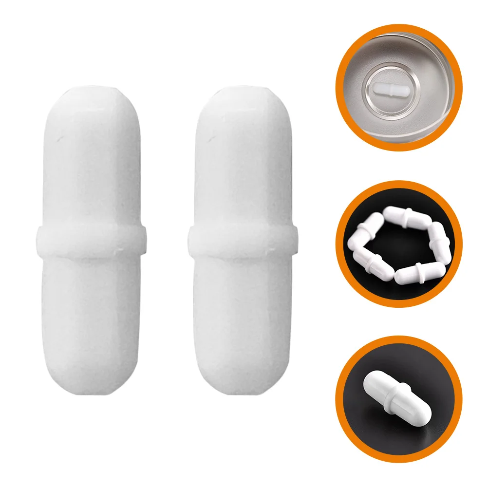 

2 Pcs Pp Covered Stir Bars Mixer Magnetic Stirring Accessories Safe to Beverages Plate Experiment