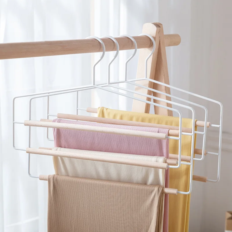 2pcs/lot Metal Non-slip Hanging Garment Organizer Multi-layer Shelves Rack for Home Clothes Storage
