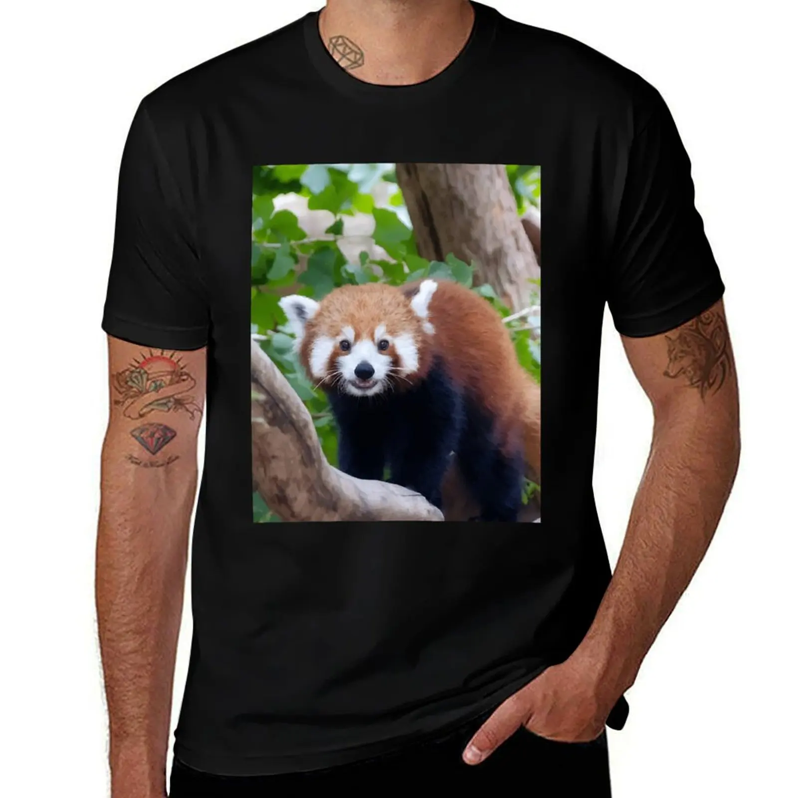 Panda at the Columbus Zoo Graphic \t\t T-Shirt Sweat Resistant Workout Tee Shirt T-Shirt