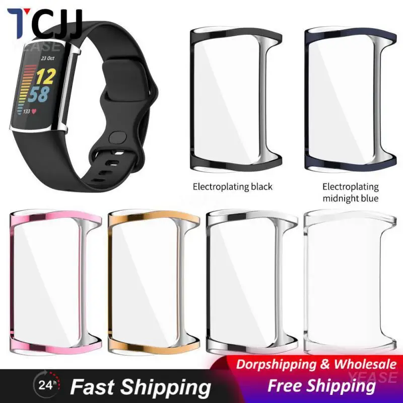 Schutzhülle Beschichtung TPU Anti-Drop Smart Zubehör für Fitbit Charge 5 Displays chutz folie staub dichte Schutzhülle