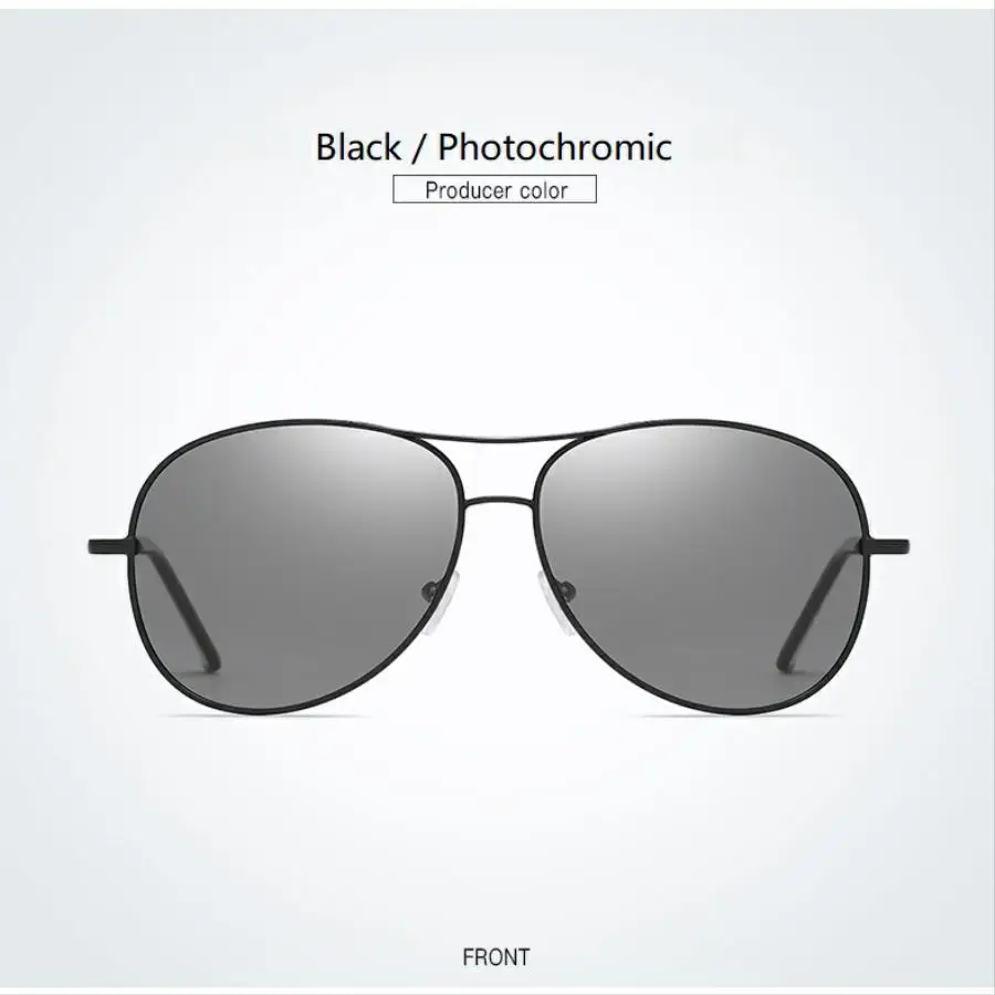 Vintage photochrome polarisierte Piloten-Sonnenbrille für Herren und Damen, modische Designer-Brille zum Fahren und Angeln – Detail 3