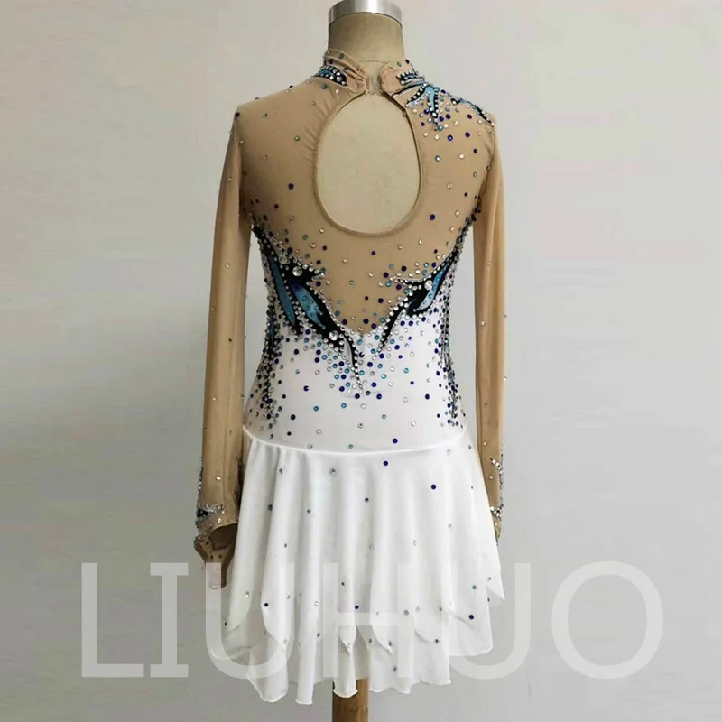 LIUHUO Ice Figure Skating Dress Girls Women Teens Stretchy Spandex Competition Wholesale