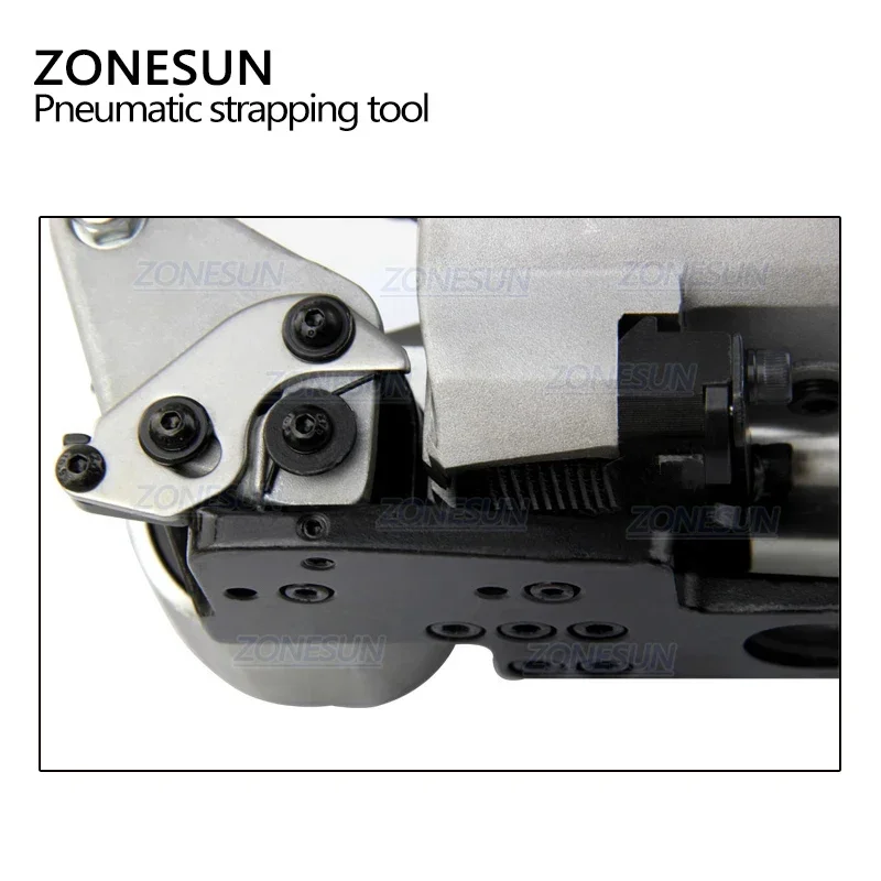 ZONESUN Portable Strapper Sealing Tool Pneumatic XQD-19/25 Tyre Pallet Belt Band Capping Strapping Machine Sealer and Tensioner