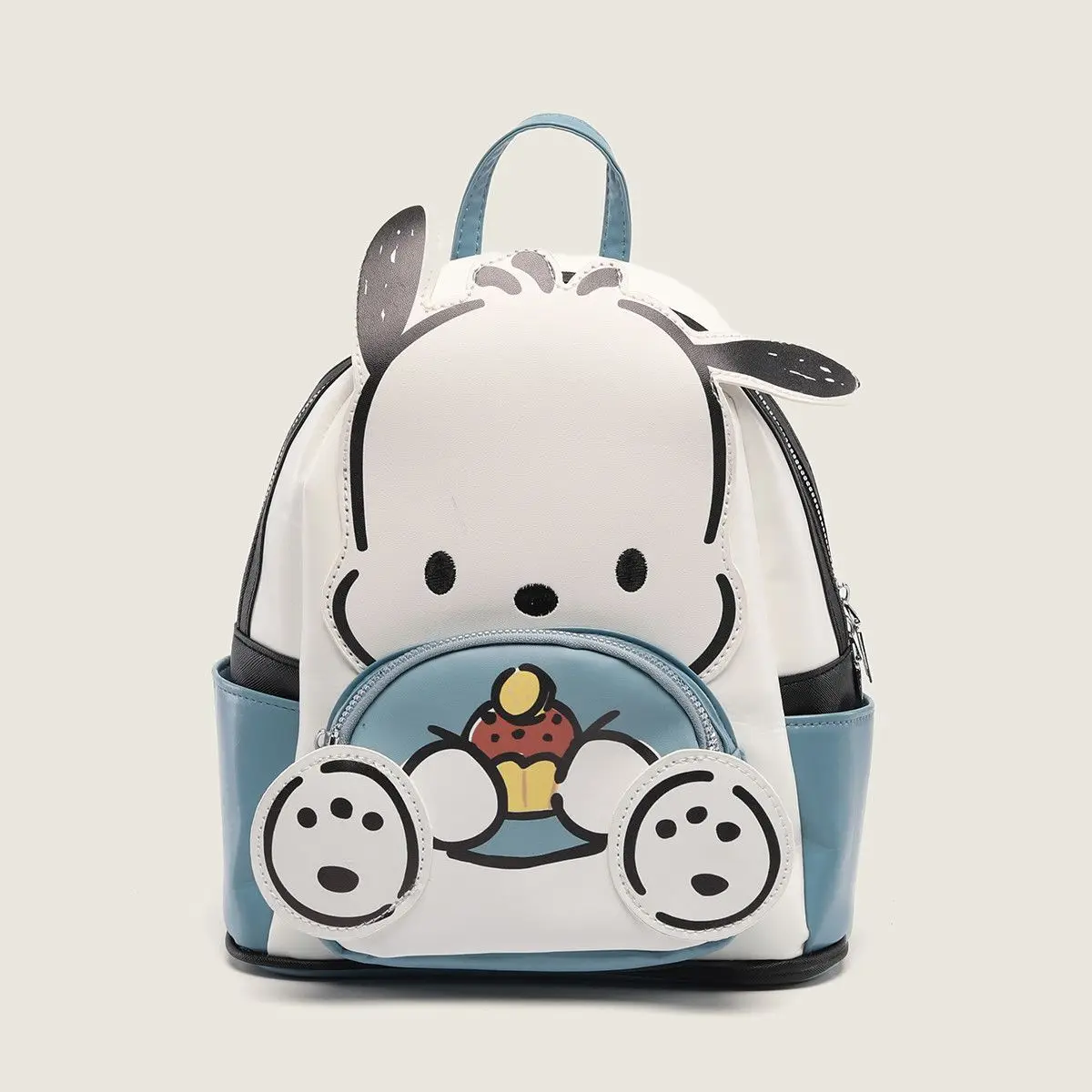 

Hello Kitty Kuromi Melody Pochacco Loungefly Creative Backpack Storage Stationery Leather Mini Student Backpack Christmas Gifts