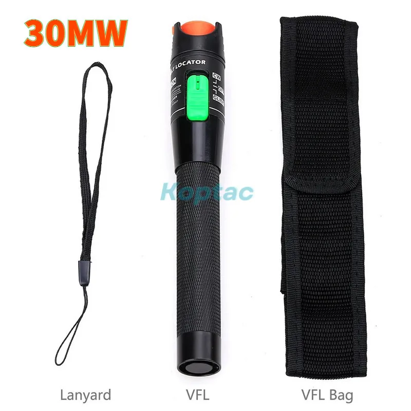 

30Mw 30Km Visual Fault Locator Red Light Pen Cable Tester Fiber Optic Detector Telecommunication Testing Tool VFL FTTH