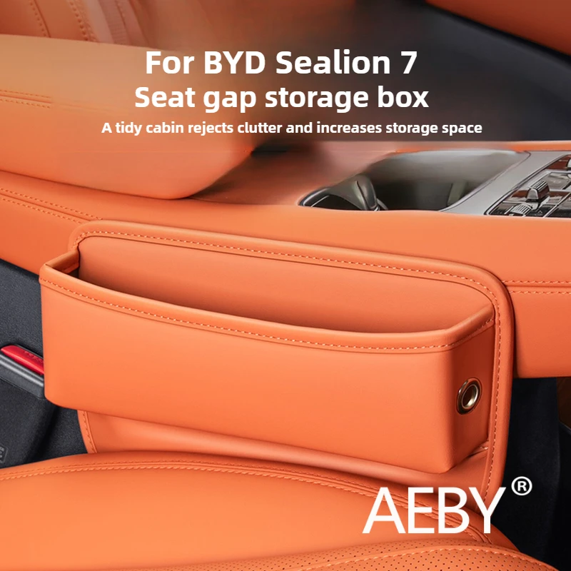 AEBY pour BYD Sealion 7 2024 organisateur d'espace de siège de voiture boîte de rangement étanche porte-gobelet, accessoires de support de carte de téléphone Anti-chute