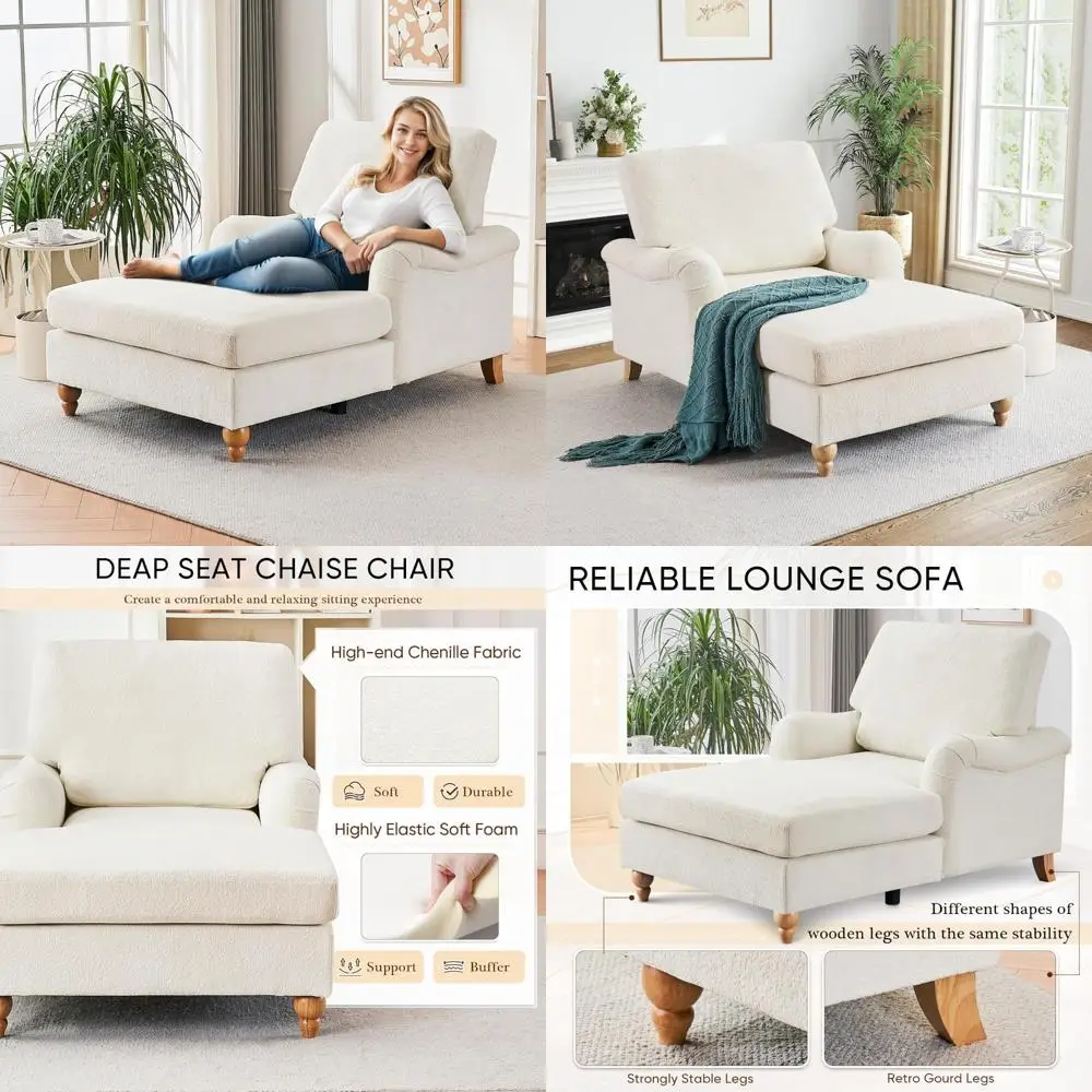 Adjustable Backrest Modern Upholstered Chenille Sofa Recliner Sleeper Chair Bed Rolled Arm Leisure Furniture