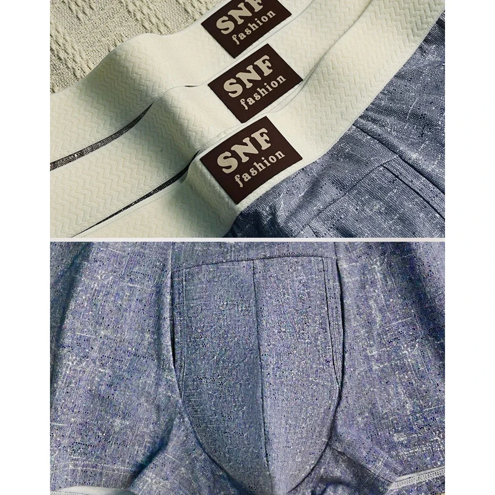 Дышащие мужские трусы-боксеры с ретро-мешочком для нижнего белья, мягкая смесь хлопка и спандекса для комфорта и поддержки