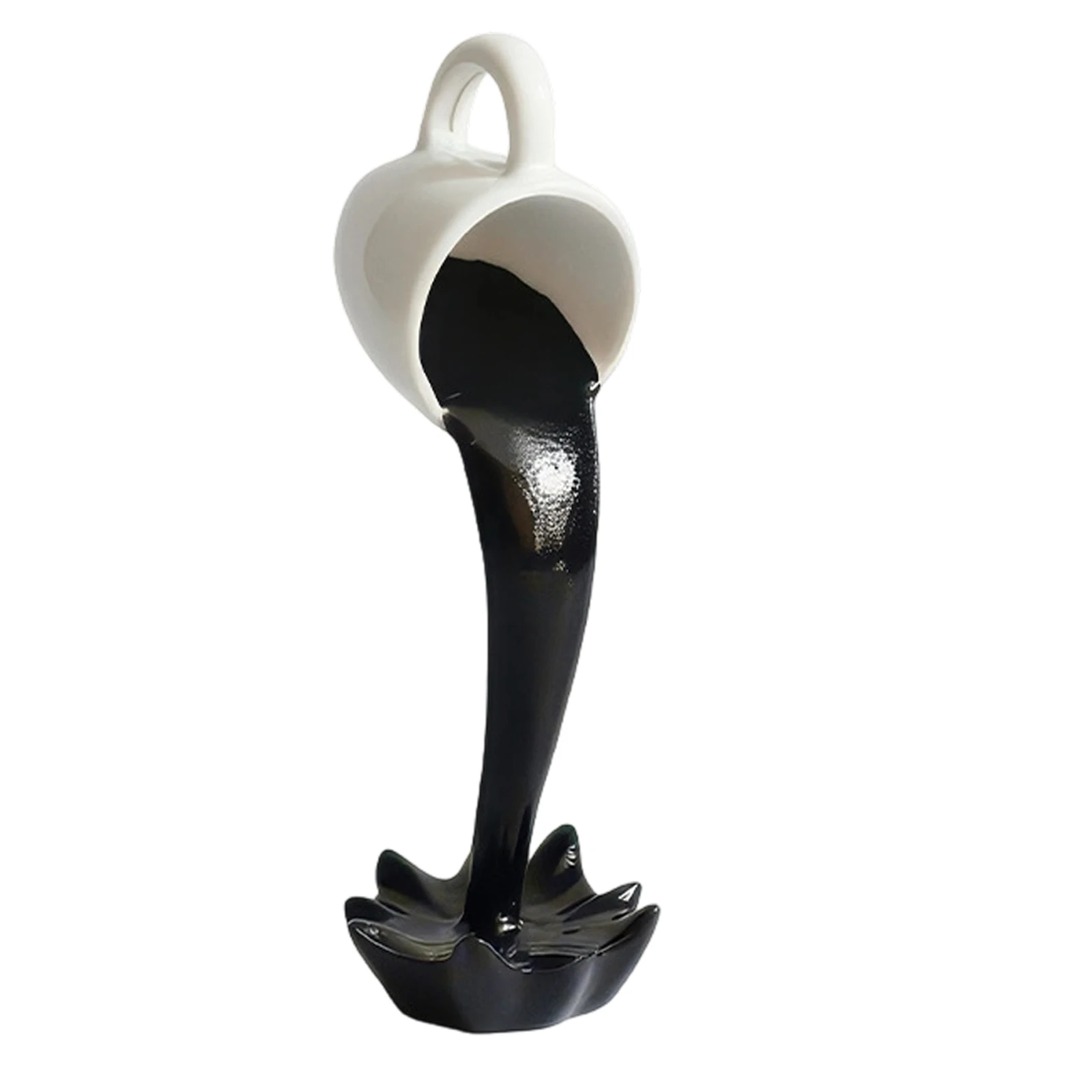 Floating Spilling Coffee Cup Sculpture Kitchen Decoration Spilling Magic Pouring Splash Creative Desktop Decor Home Decoration view 2