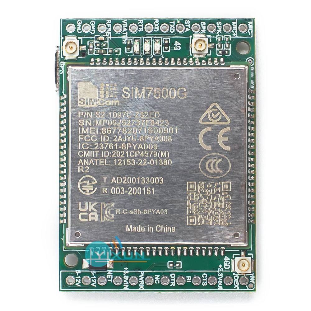 

SIMCOM SIM7600G LTE Cat1 модульная материнская плата, Многополосная стандартная фотография/фотография, GSM/GPRS/EDGE LTE CAT-1, модуль 10 Мбит/с