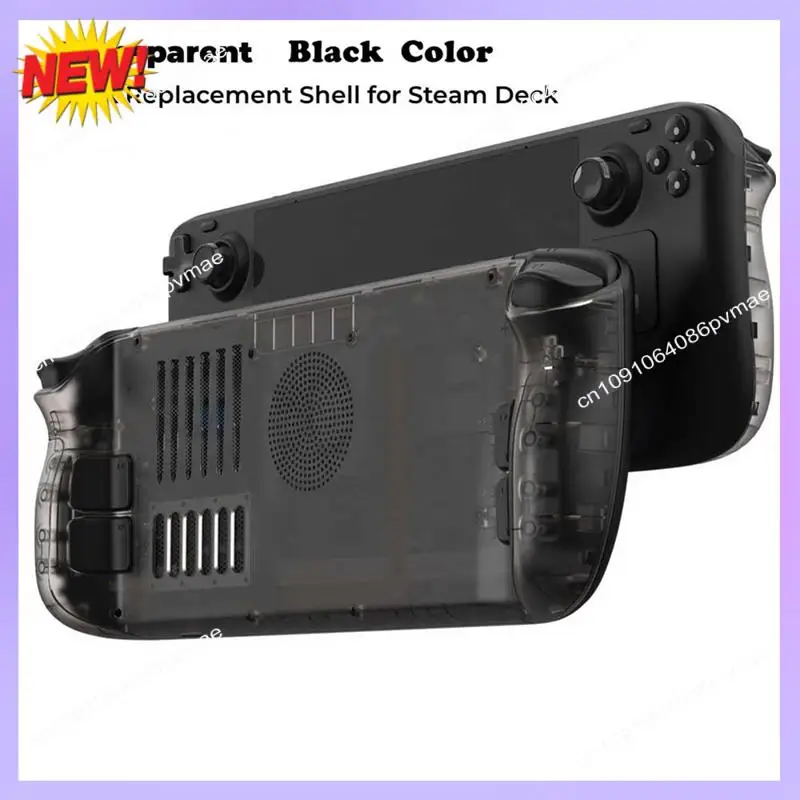 T24C Replacement Back Shell Case For Steam Deck Anti Slip Transparent Back Plate DIY Bracket For Steam Deck Accessories-A
