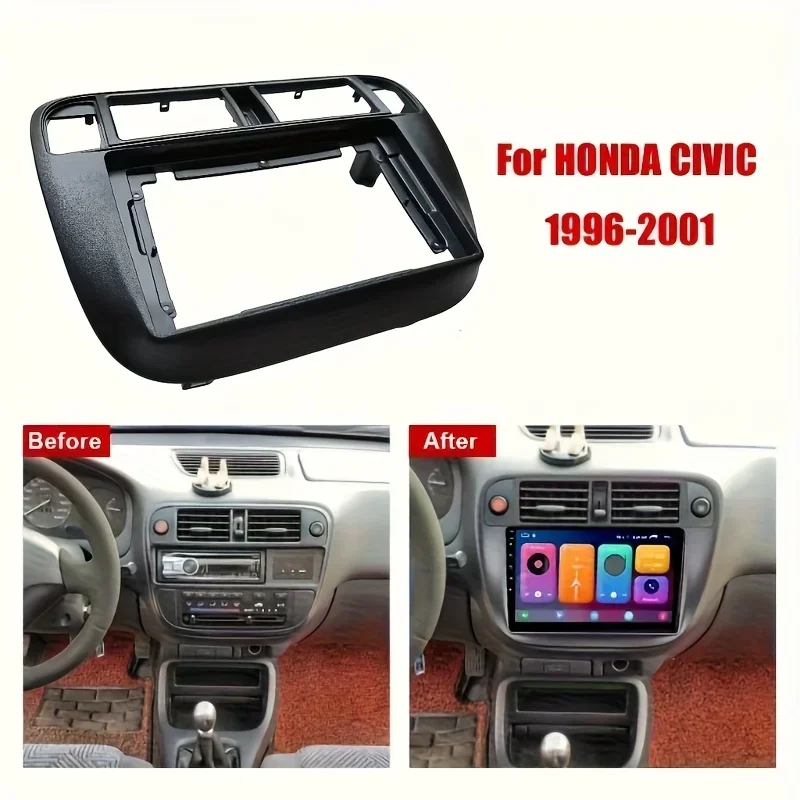 

Car Fascia Radio Panel for Honda Civic (EJ/EK/EM) 1995-2001 Dash Kit Install Adapter Facia Console Bezel Plate Trim Cover