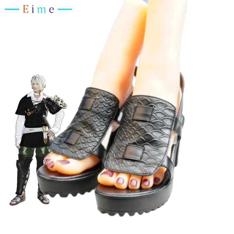 

Thancred Cosplay Shoes Game FF14 Cosplay Prop PU Leather Shoes Halloween Carnival Boots Custom Made