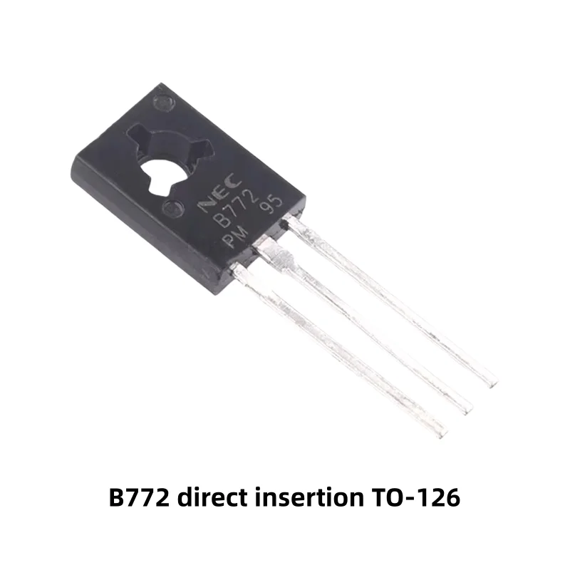 100 Stück Direktmontage/SMT B772 2SB772 TO-126/SOT-89 Gehäuse 3A/40V PNP-Leistungstransistor – Detail 2