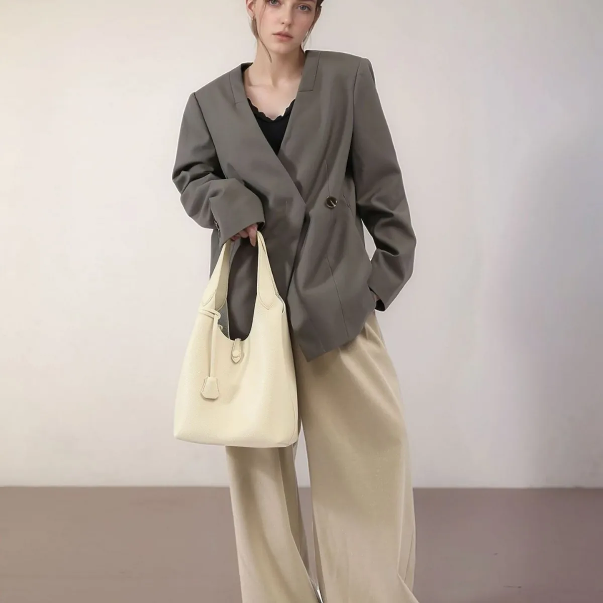 حقيبة حمل دلو لعام 2026 للعمل، حقيبة كتف من القش للربيع والصيف، محفظة ركاب متعددة الاستخدامات، مقبض علوي وحقيبة كروس #2