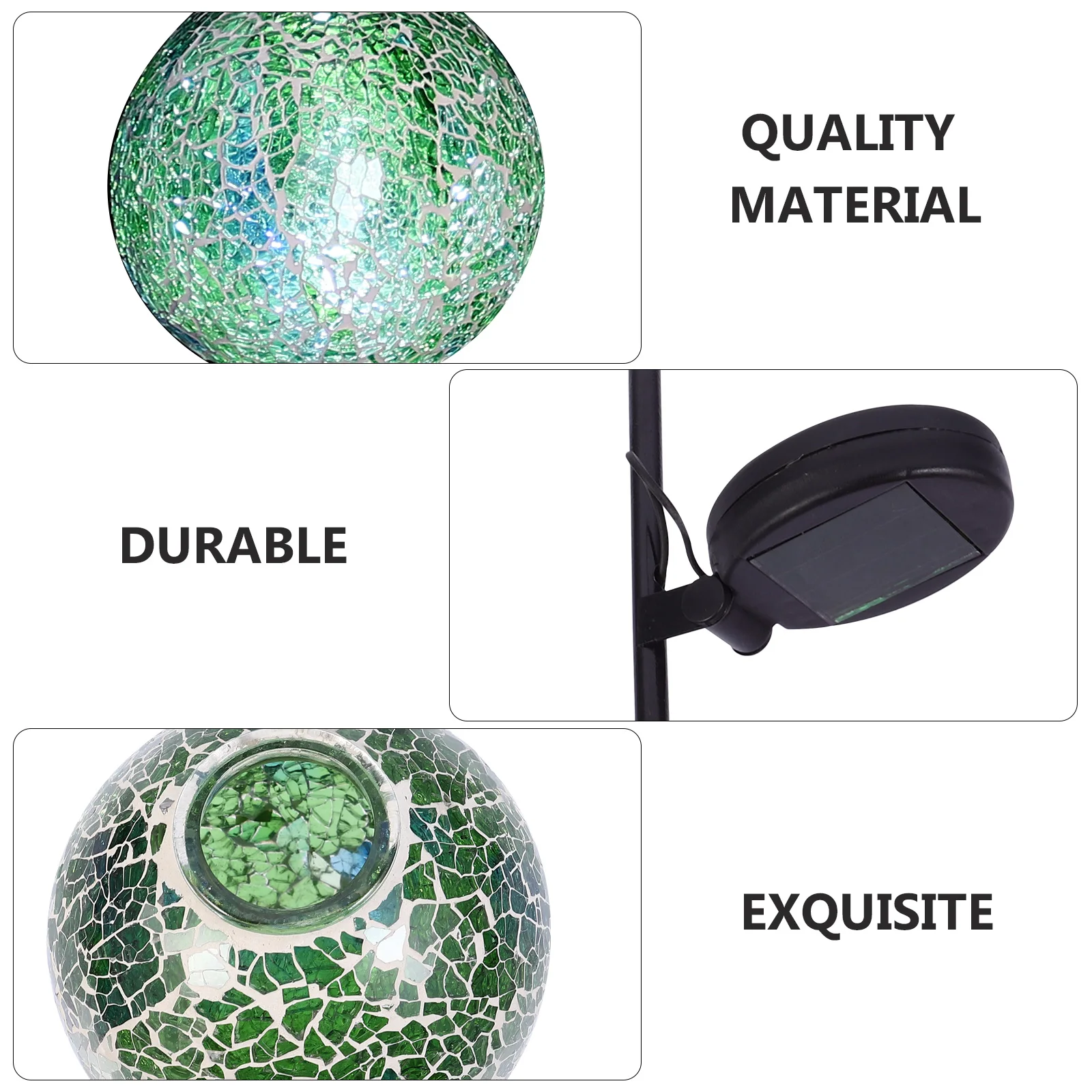 

Solar Lawn Light Outdoor Decorative Glass Ball Ground Insert Led Yard Light Waterproof Solar Powered Garden Lamp For Park Patio