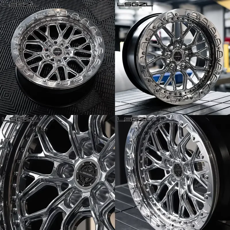 i LSGZL Beadlock 18-26 Inch Forged Aluminum for ATV/UTV ] Corvette Car Rim 5x114.3 5X120 6X139.7 PCD 40mm 25mm