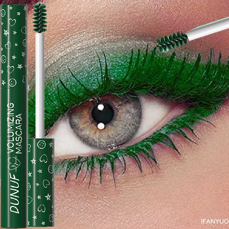 Mascara per ciglia arricciate colorate Estensione ciglia Allunga Bianco Viola Cosplay Trucco occhi Glitter Mascara diamante impermeabile