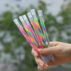 School Office Stationery Gift Pen child Multiple colors in one stroke Account pen Colored Pens Set Multi Color highlighter pen