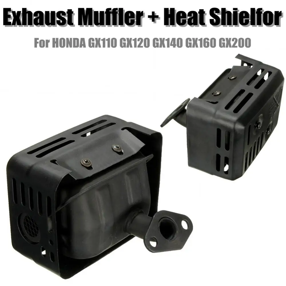 Exhaust Muffler System Heat Shield for Honda GX110 GX120 GX140 GX160 GX200 Exhaust Muffler