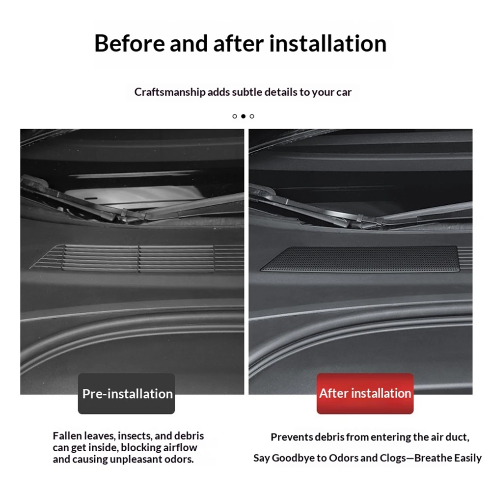 Car Air Inlet Vent Anti Dust Proof Grille Mesh Anti Insect Net For Tesla Model 3 Highland Auto Accessories