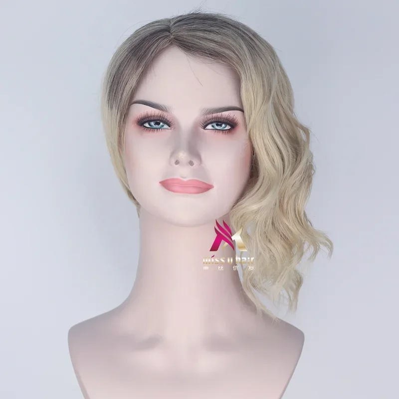 Anime Movie Playing Bitter Girl Wig Halloween Gwen Stacey Black Highlighting Blonde Short Hair M20