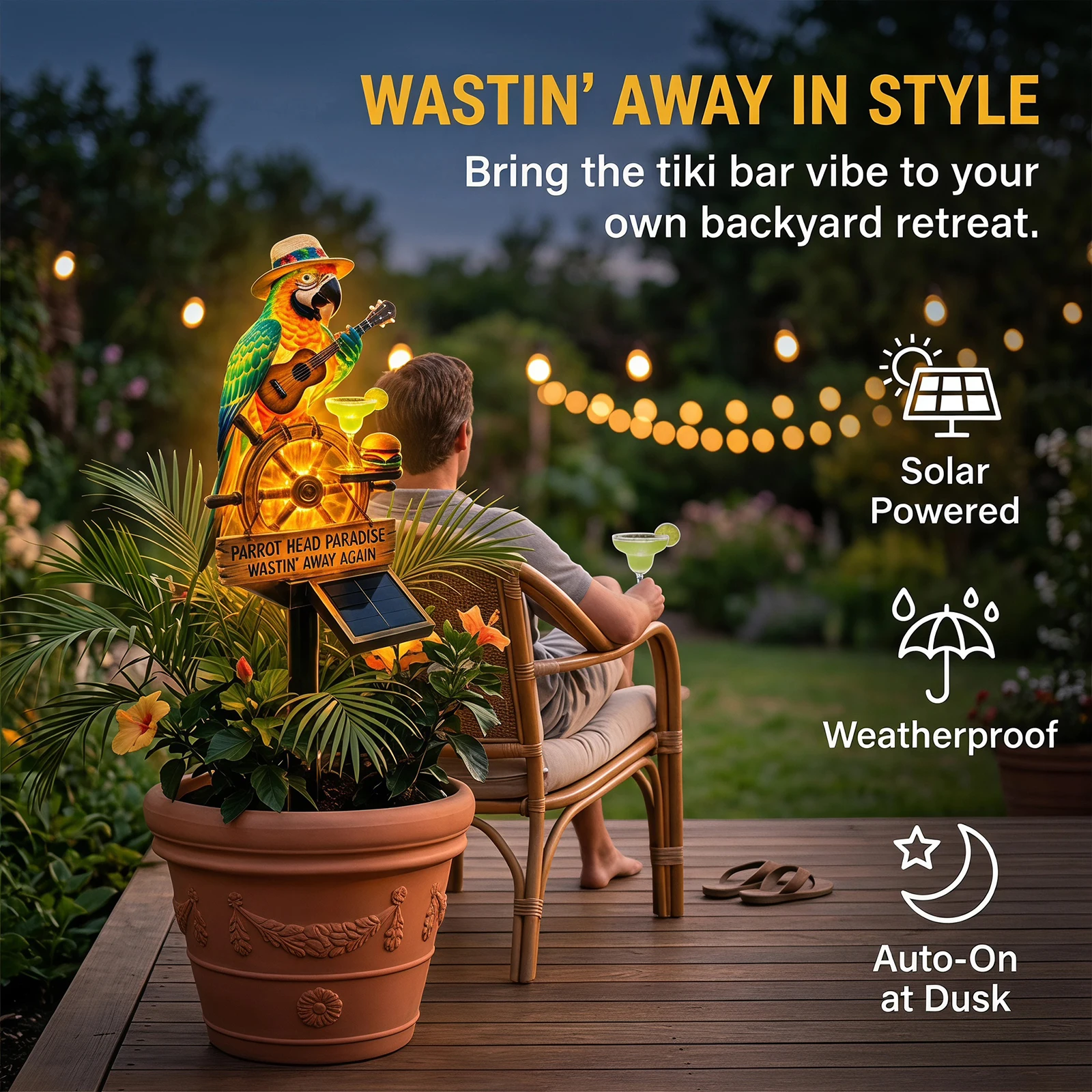 Solar Whimsical Decorative Lamp Weather Resist Outdoor Stake Lights Waterproof Garden Stakes Lamp for Patio/Lawn/Backyard Party