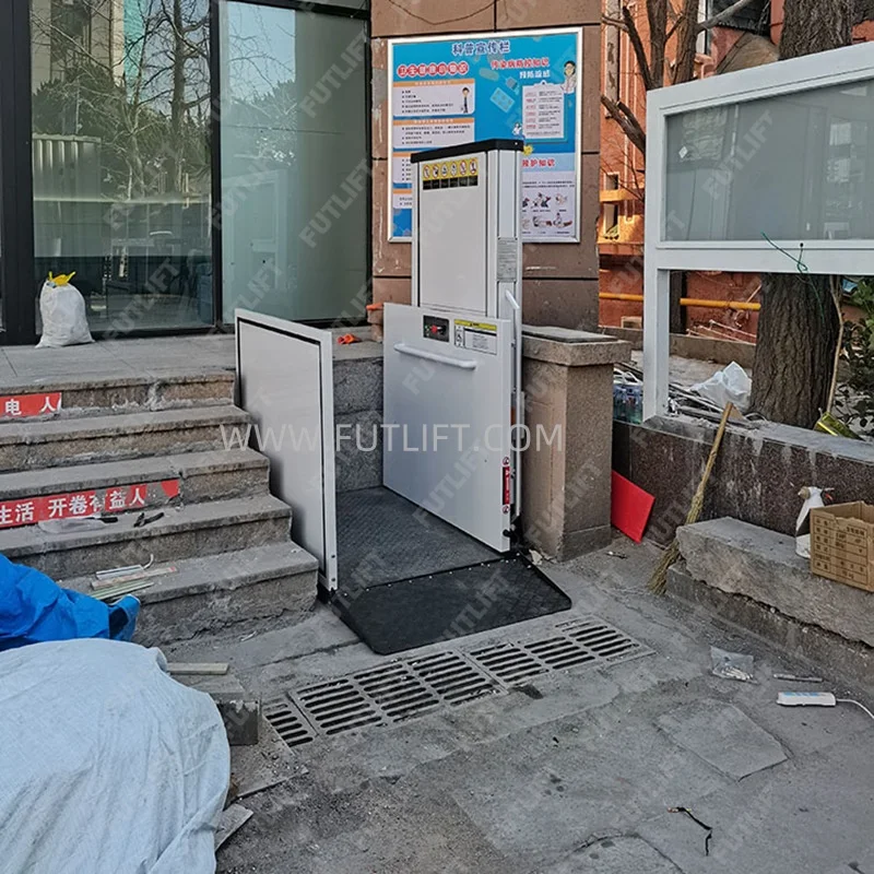 4.5 متر 10ft عمودي الألومنيوم كرسي متحرك رفع 5.5 متر 7 متر بيت الضيافة مصعد كهربائي للمنازل