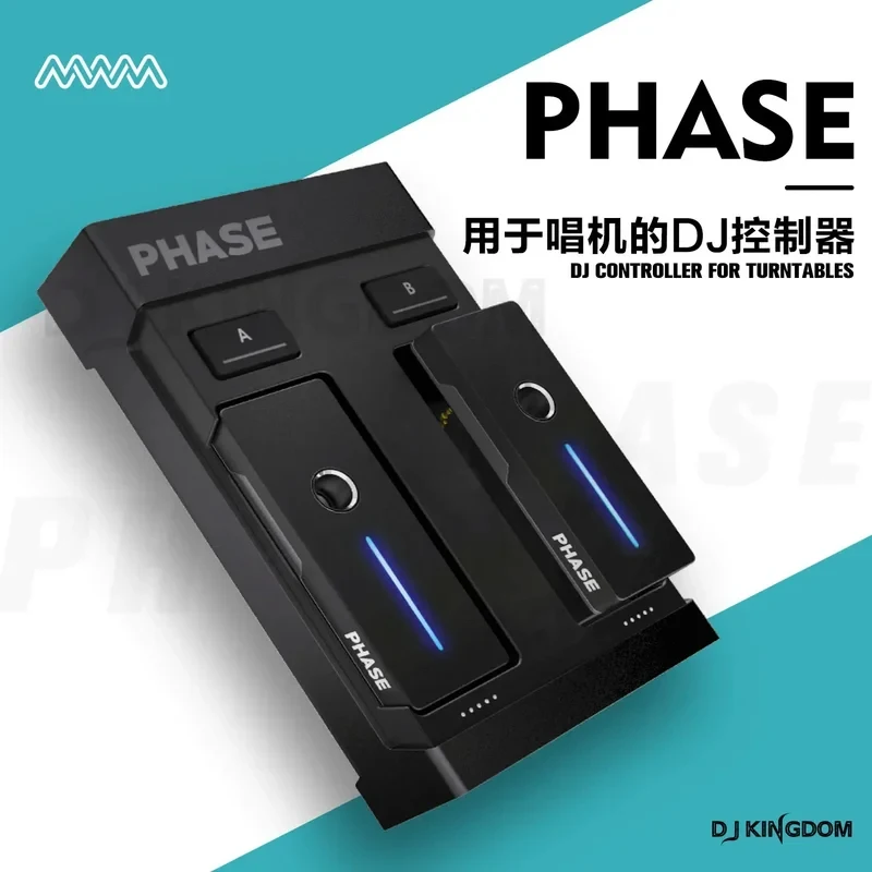 El sistema DVS inalámbrico PHASE DJ no requiere soporte para lápiz óptico con pegamento negro, compatible con Traktor, Serato y Rekordbox.
