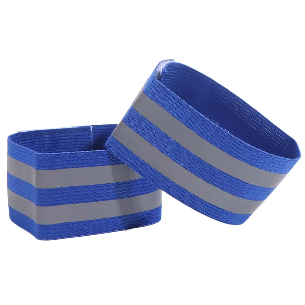 8PCS Multifunctional Warning Reflective Bands Safety Adjustable High Visibility Reflect Straps Elasticated Reflector Tape