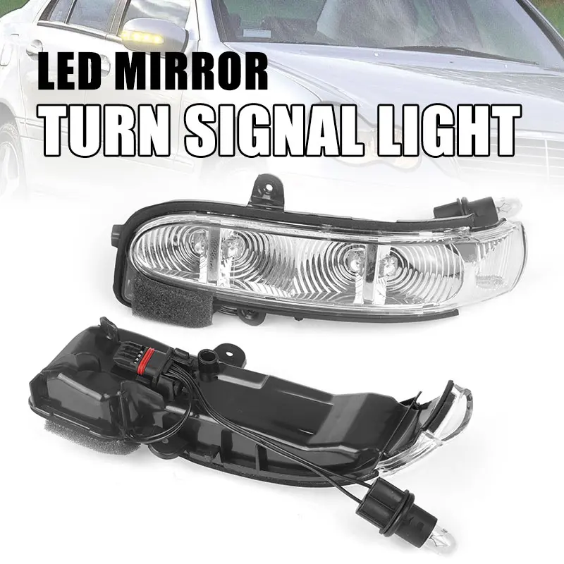 LED Side Rearview Mirror Light Turn Signal Indicator Lamp for Benz E Class W211 2002 2003 2004 2005 2006 2038201321 2038201421