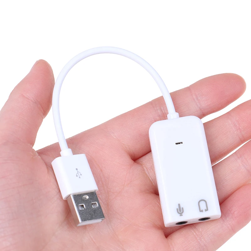 1 pc new External USB Audio Sound Card Adapter 7.1 Virtual Channel With Cable 3.5mm USB 2.0 Full-Speed (12Mbps) Specification