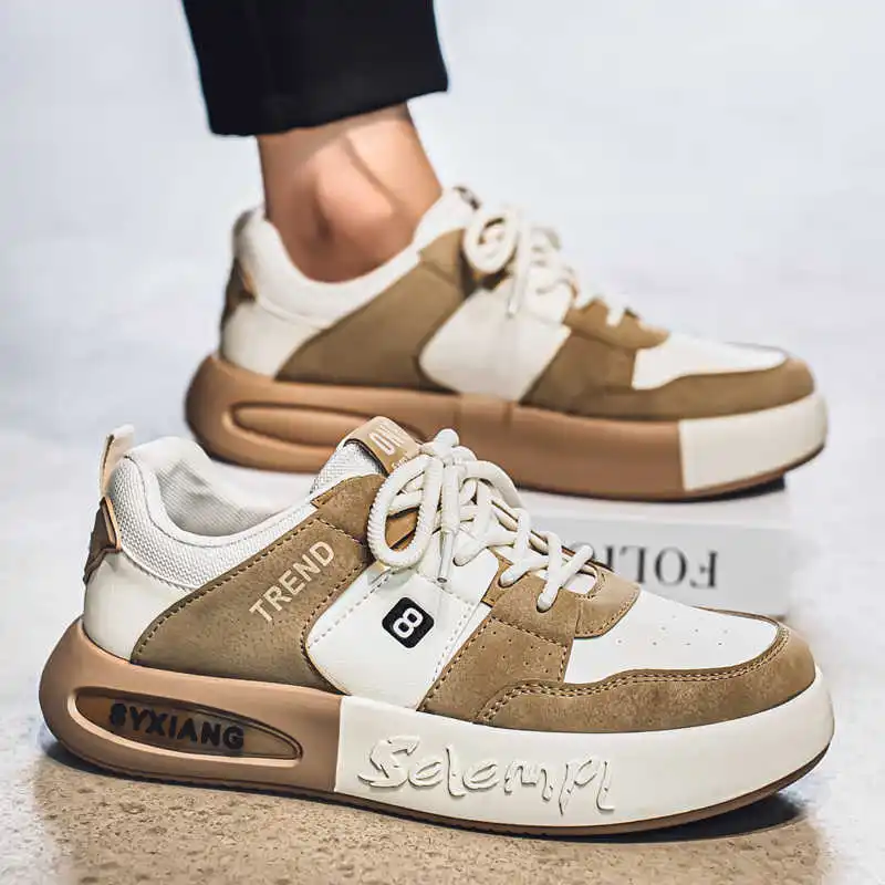 

Мужские кроссовки на тонком каблуке с круглым носком, трендовые, удобные для ходьбы, спортивные, высшего качества, новинка, быстрая доставка, профессиональные