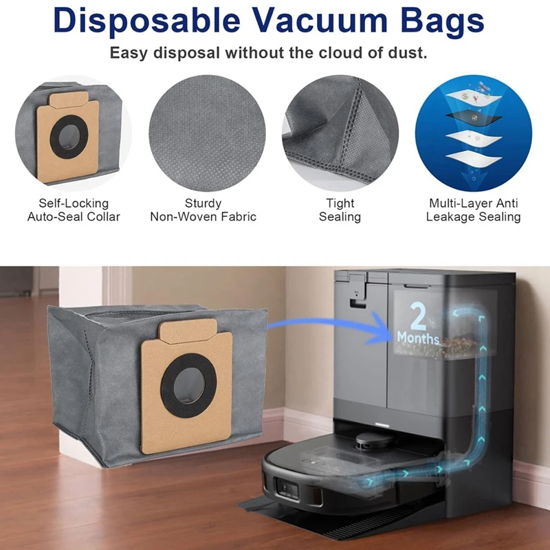 ABGG-para Eufy X10 Pro Omni Robot aspirador Cepillo Lateral principal filtro Hepa paño de mopa bolsas de polvo repuestos
