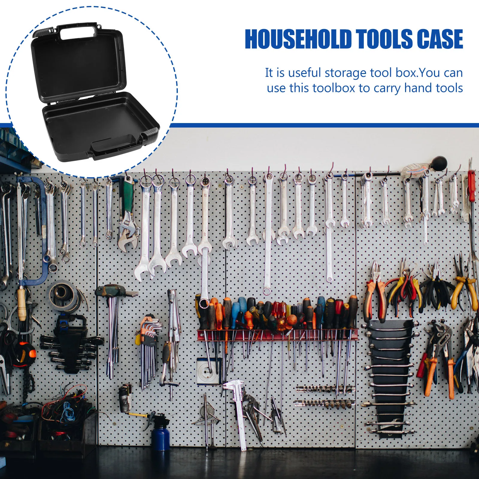 1 قطعة صندوق تخزين الأدوات حافظة المعدات البلاستيكية المنظمة لورشة العمل المنزلية أداة محمولة منظم قوي طويل الأمد بناء PP