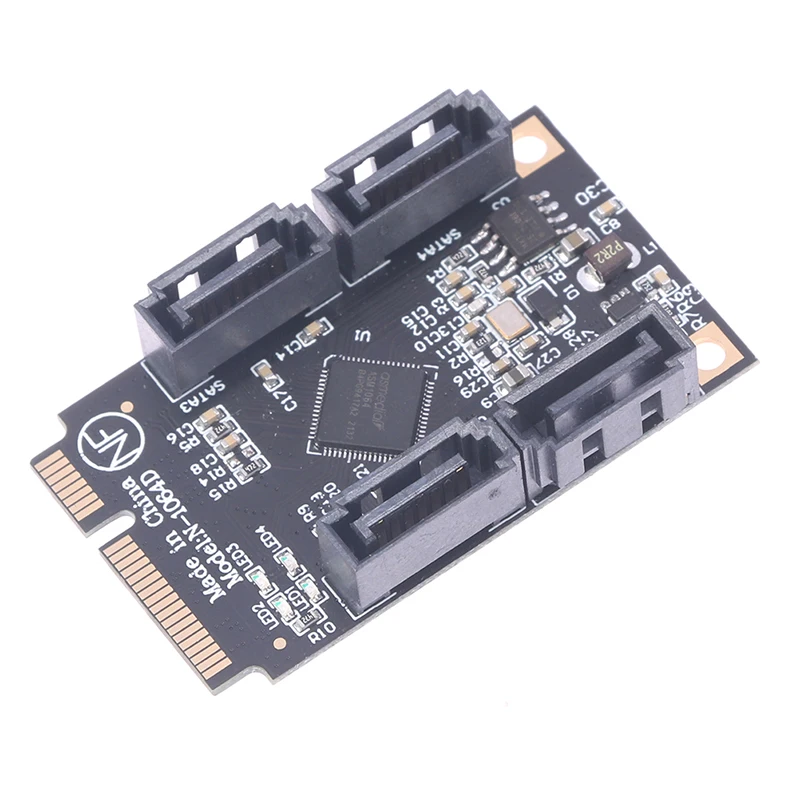 Add On Cards Mini PCI-E PCI Express to 4 Ports SATA 3.0 Converter SSD HDD SATA3 Controller Expansion Card SATA Multiplier