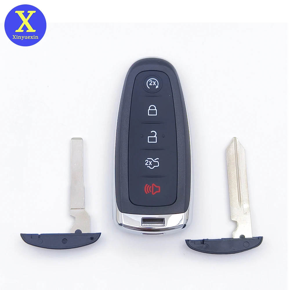 

Xinyuexin 5-кнопочный для Ford Explorer Edge Flex C-max Taurus Focus для Lincoln MKS MKT MKX, сменный брелок для дистанционного ключа