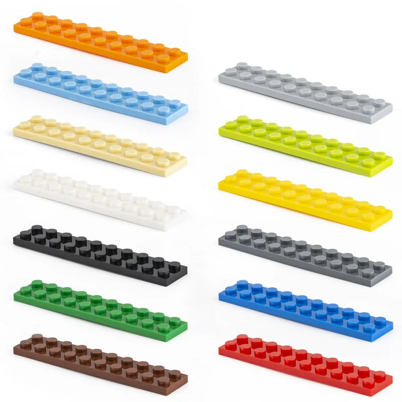 8pcs 3832 Plate 2x10 MOC Compatible Brick Parts Building Blocks Accessories Assemble Replaceble Changeover Particle DIY Kid Toy