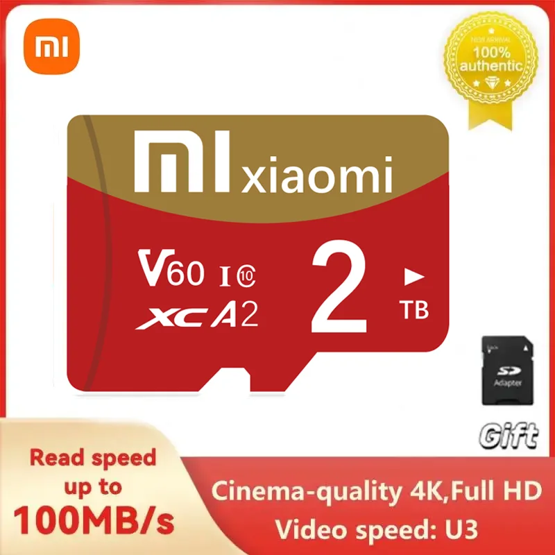 Высокоскоростная карта Micro TF SD Xiaomi, 256 ГБ, 128 ГБ, 64 ГБ, TF флэш-карта памяти, 1 ТБ, фотомагнитофон, карта памяти 128 ГБ