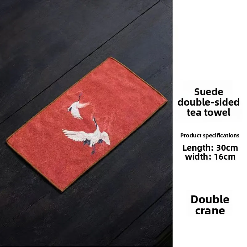 رسمت منشفة شاي ماصة خرقة سميكة الجدول تنظيف الشاي القماش القطن المنزلية المطبخ تنظيف الملابس طبق تنظيف المناشف #5