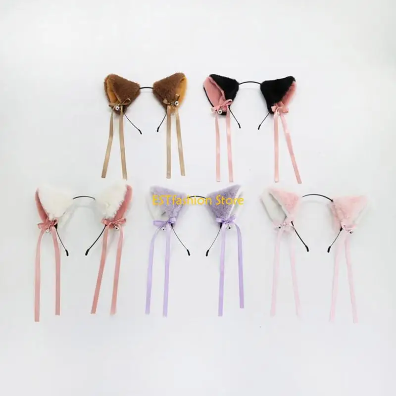 Y5GC PLUSH FOR CAT EARS HOP HOP HOW BADBAND ISCPLAY ACCENTOIORIES สำหรับผู้หญิงผู้หญิง