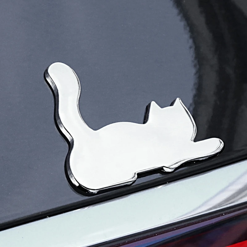 Vehicle Surfaces Ornament, Metal Animal Profile Badge in 6 X 5 Size, Single Car Body Accent for Driver Use Today H9EE