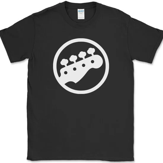 Bass Guitar Headstock Logo Musician Gift T-Shirt