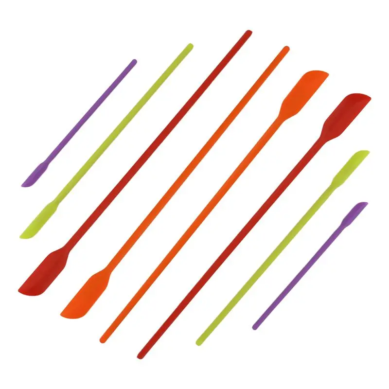 

B62B-Mini Silicone Spatulas, 8 Pack Small Silicone Makeup Spatulas Last Drop Spatula Scrapers Mini Jar Scraper For Kitchen