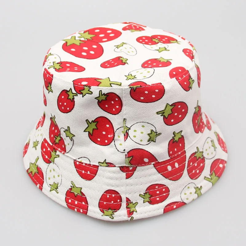 2-6years Sunbonnet Sun Hats Printing Fisherman Caps Baby Children Kids Spring Summer Fall