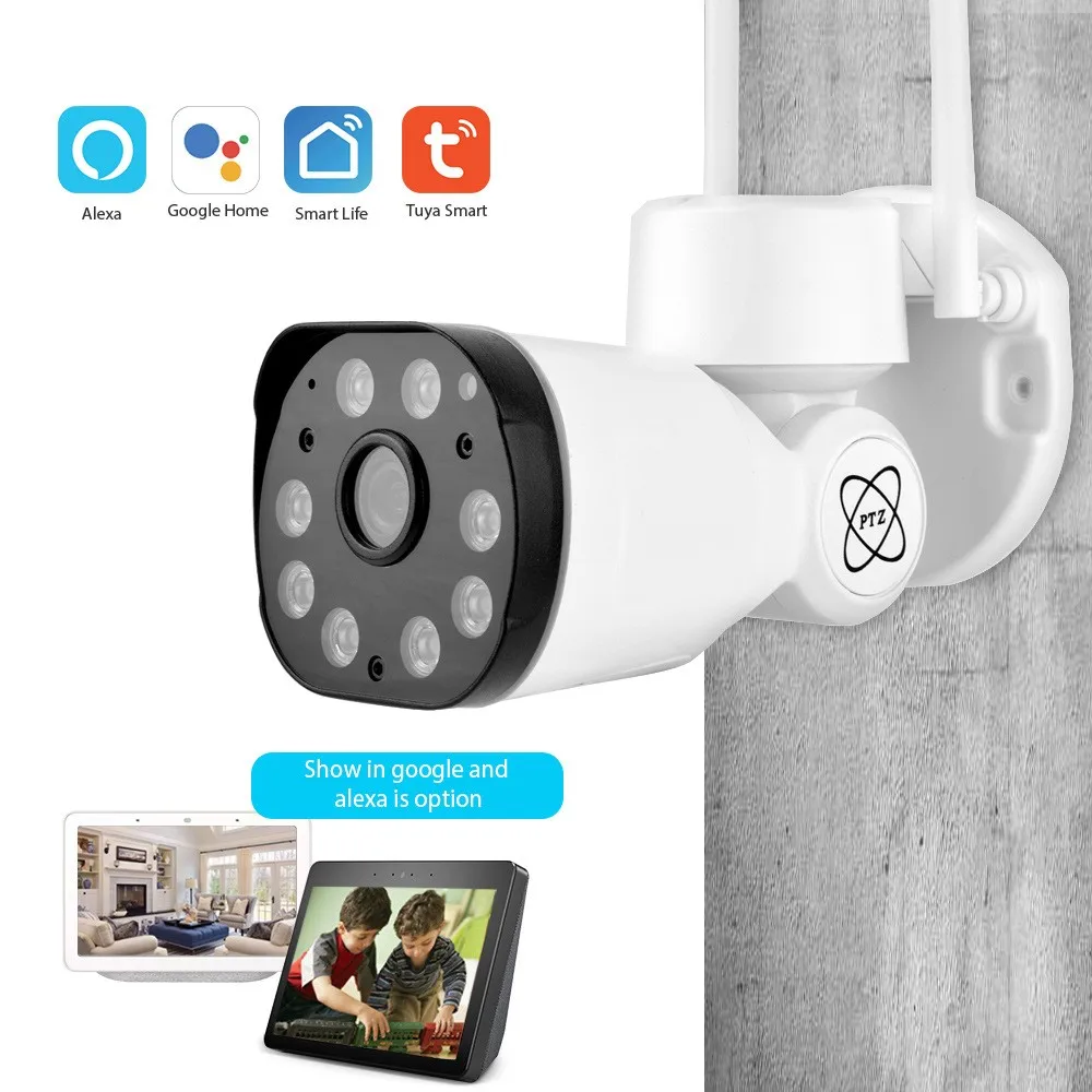 

TY-1080P-V1 Tuya WIFI Intelligent Camera Outdoor Real-Time Video Waterproof Network Infrared Night Vision Motion Detection